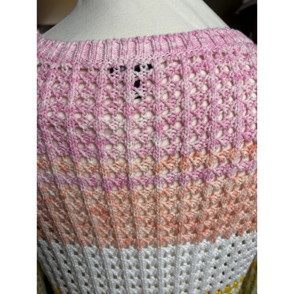 Talbots pastel striped light sweater size medium - Picture 7 of 9